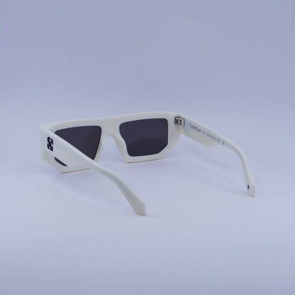 Off-White OERI13F VANCOUVER 0107 Sunglasses White Geometric Frame, Grey Lenses - Picture 7 of 12